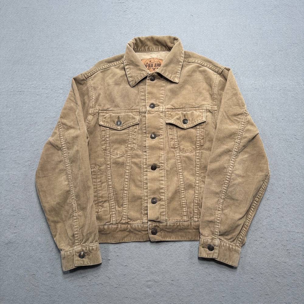 Vintage GAP Jacket Men's Small Brown Button Up Corduroy Trucker Western Workwear